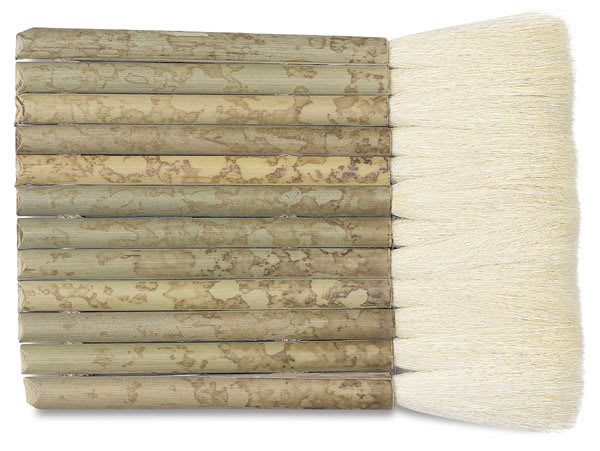 Open in modal - Yasutomo Hake Brush - 3 7/8" Hake Brush shown horizontally