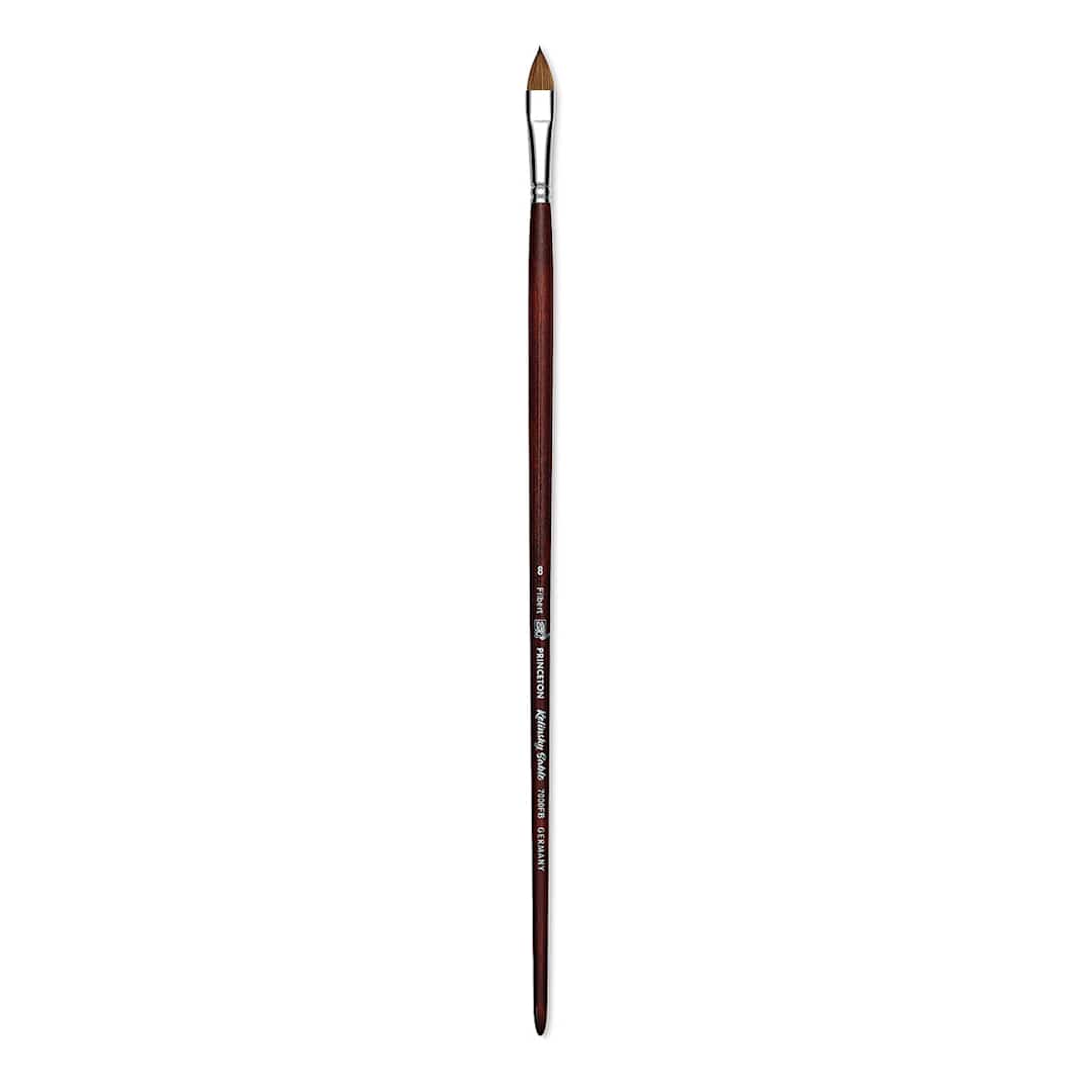 Open in modal - Princeton Siberian Kolinsky Sable Brush - Filbert, Size 8, Long Handle