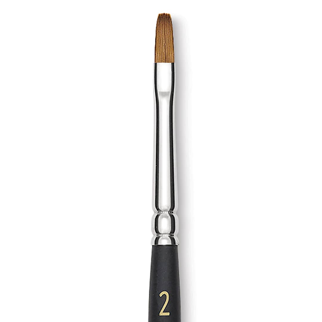 Open in modal - Blick Masterstroke Finest Red Sable Brush - Bright, Size 2, Short Handle close-up