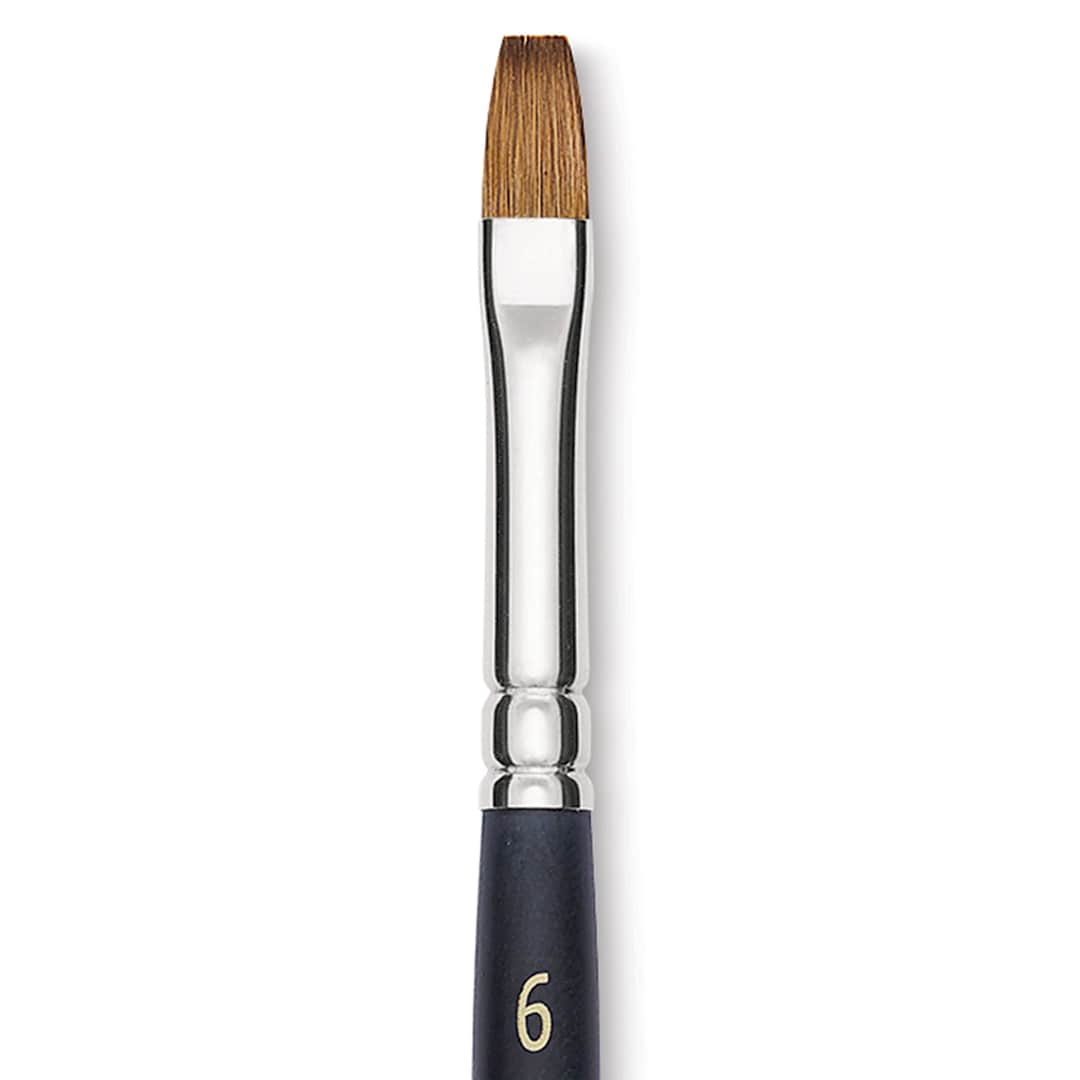 Open in modal - Blick Masterstroke Finest Red Sable Brush - Bright, Size 6, Short Handle close-up