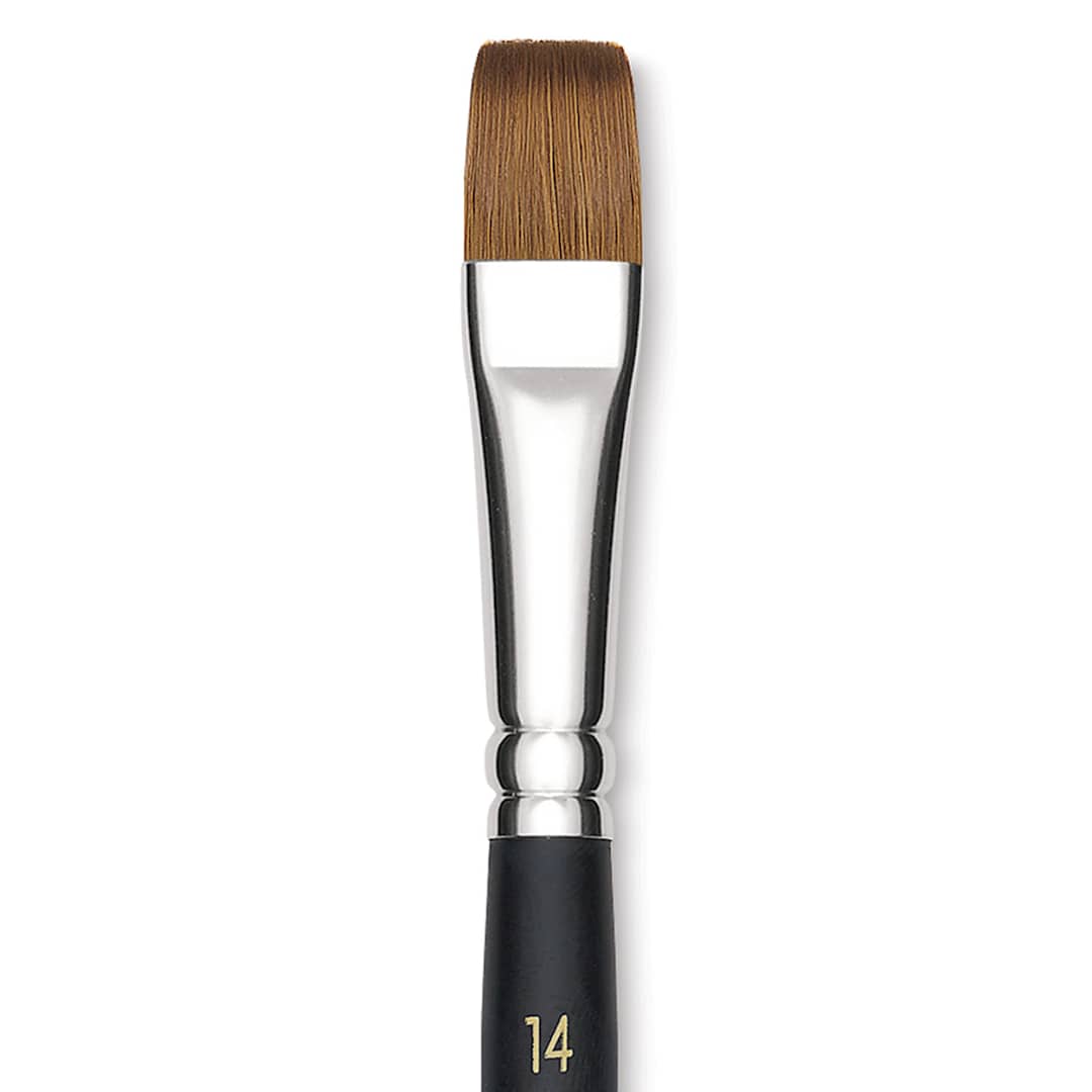Open in modal - Blick Masterstroke Finest Red Sable Brush - Bright, Size 14, Short Handle close-up