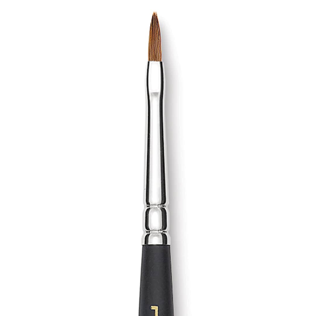 Open in modal - Blick Masterstroke Finest Red Sable Brush - Filbert, Size 1, Short Handle close-up