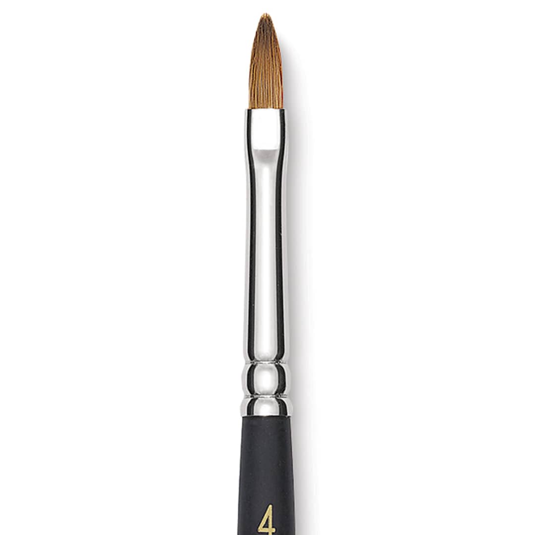 Open in modal - Blick Masterstroke Finest Red Sable Brush - Filbert, Size 4, Short Handle close-up