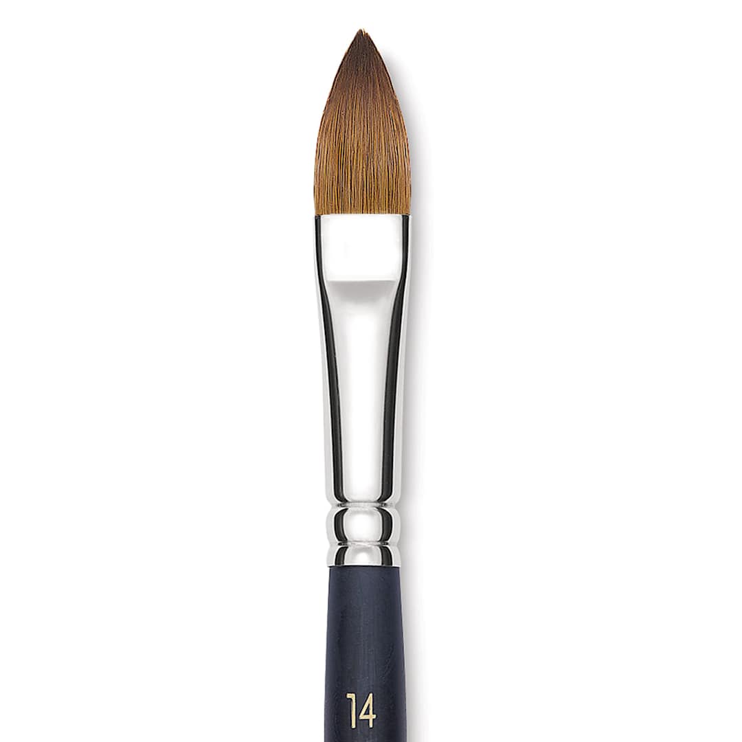 Open in modal - Blick Masterstroke Finest Red Sable Brush - Filbert, Size 14, Short Handle close-up
