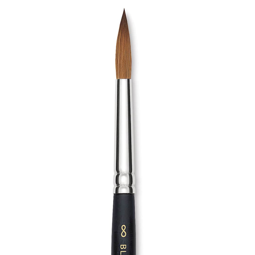 Open in modal - Blick Masterstroke Finest Red Sable Brush - Round, Size 8, Short Handle close-up