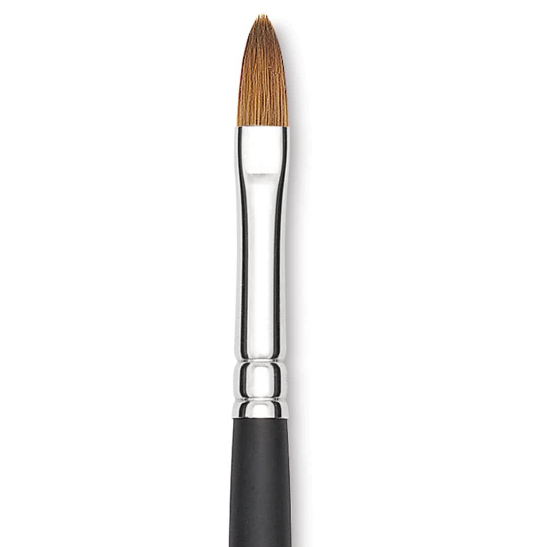 Open in modal - Blick Masterstroke Finest Red Sable Brush - Filbert, Size 6, Long Handle close-up
