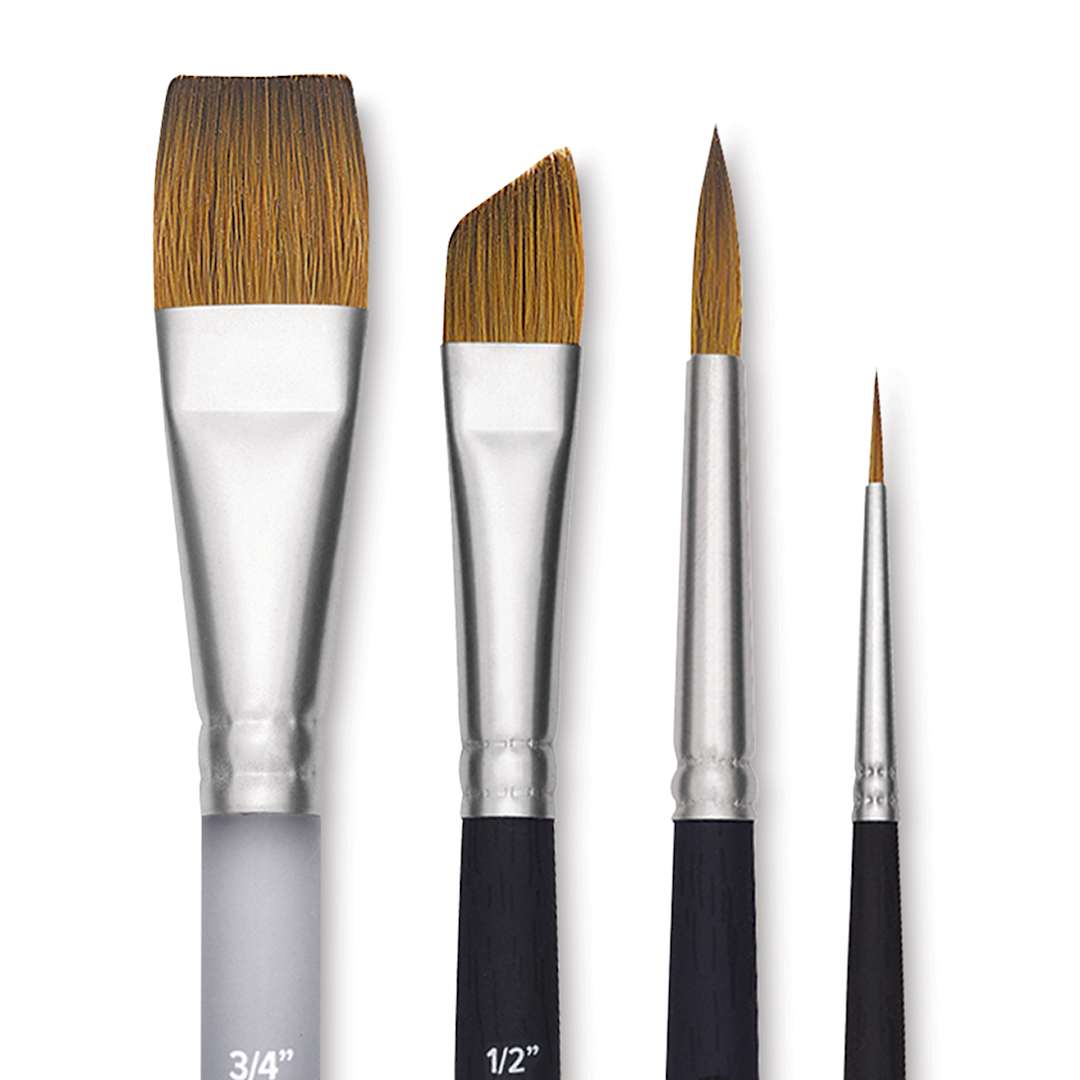 Open in modal - Princeton Aqua Elite Series 4850 Synthetic Brushes - Set of 4, close up