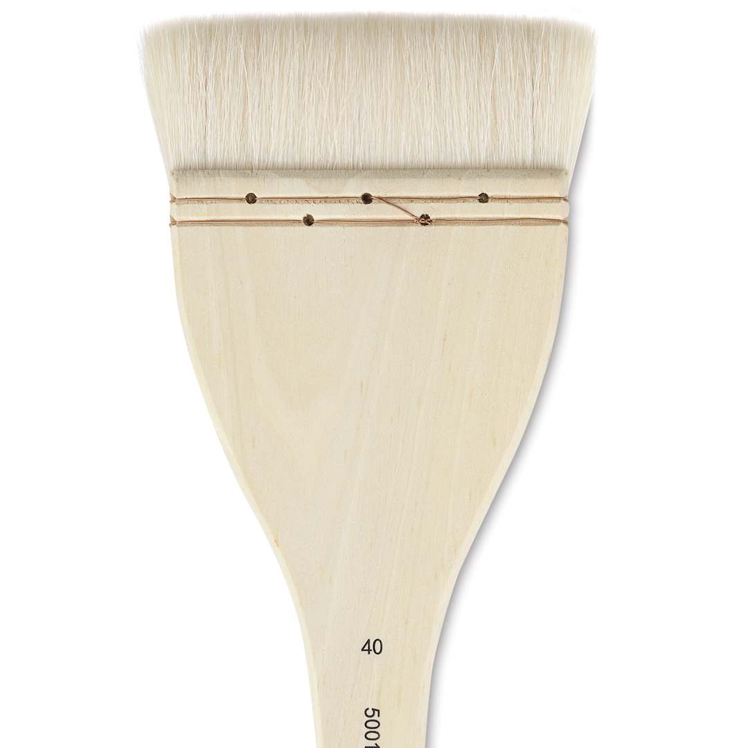 Open in modal - Silver Brush Atelier Flat Hake Brush - Size 40, Long Handle
