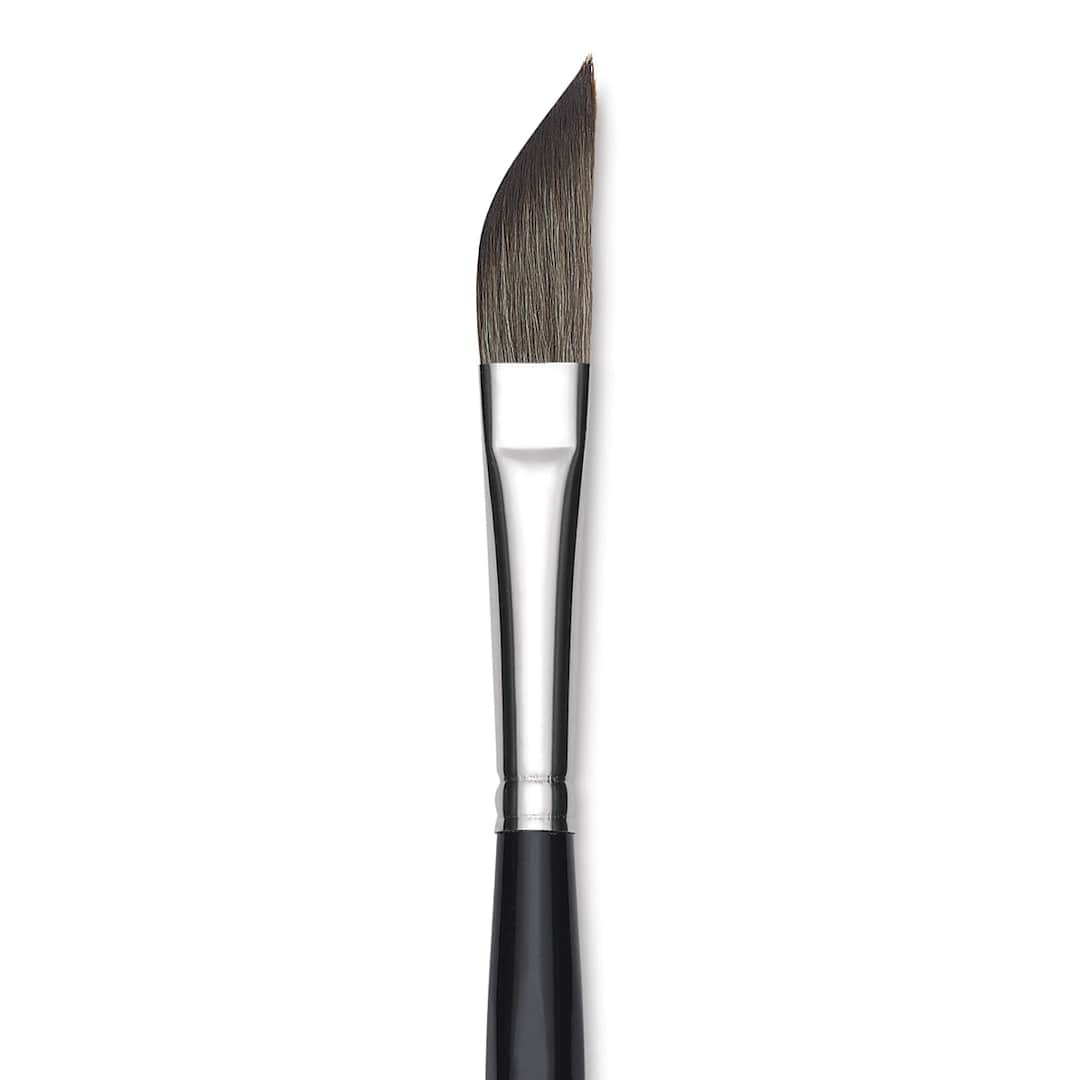 Open in modal - Da Vinci Casaneo Synthetic Squirrel Watercolor Brush - Slant, Size 14, Short Handle, Synthetic close up