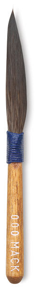 Open in modal - Mack Sword Striping Brush - Size 3/0 Sword Striping Brush shown vertically