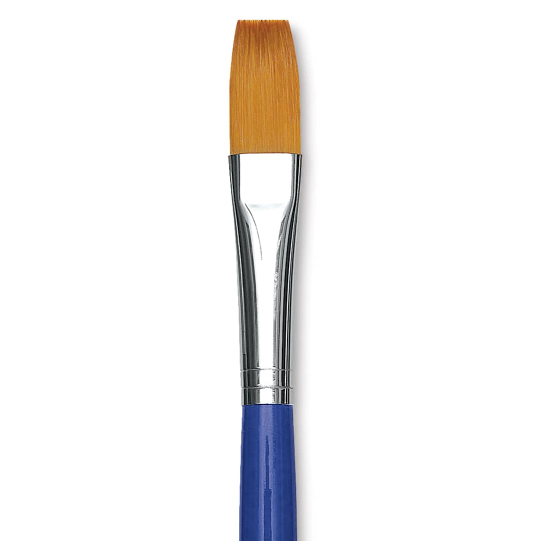 Open in modal - Blick Scholastic Golden Taklon Brush - One-Stroke, 1/2"