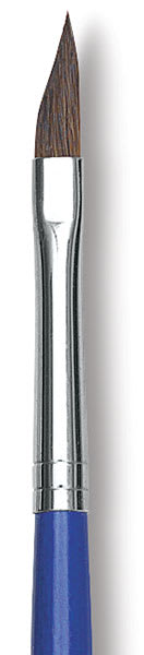 Open in modal - Blick Scholastic Ox Hair Brushes - Single Striper brush shown upright
