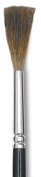 Open in modal - Luco Kazan Square Lettering Brushes - Closeup of tip of Single Brush
