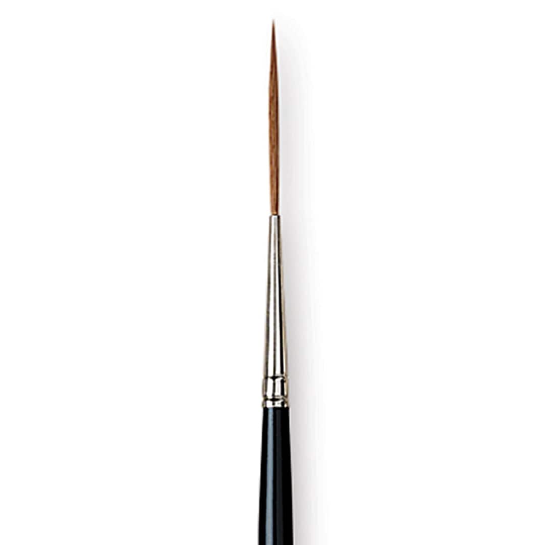 Open in modal - Da Vinci Kolinsky Red Sable Brush - Extra Long Pointed Liner, Long Handle, Size 1 close up