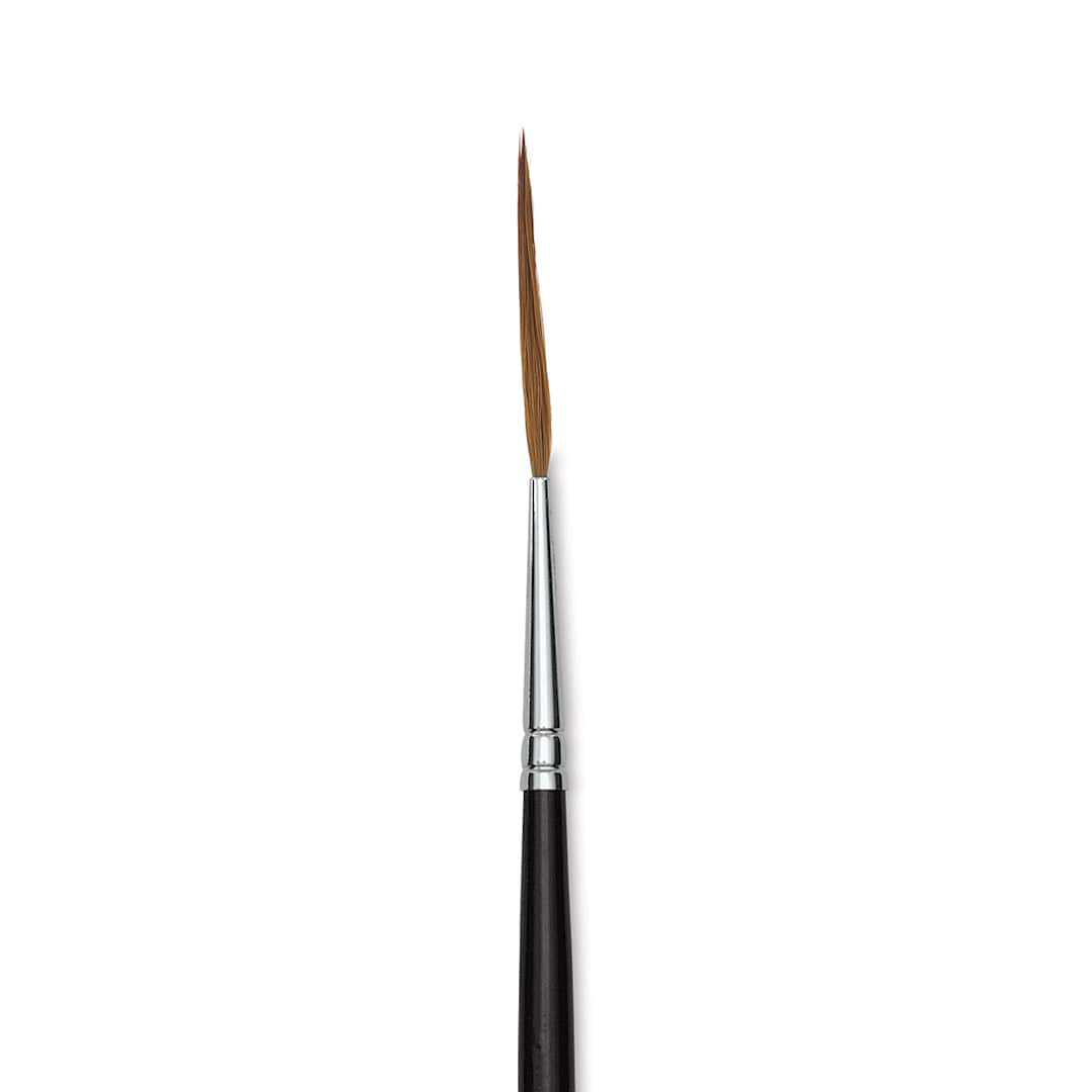 Open in modal - Da Vinci Kolinsky Red Sable Brush - Extra Long Pointed Liner, Long Handle, Size 2 close up