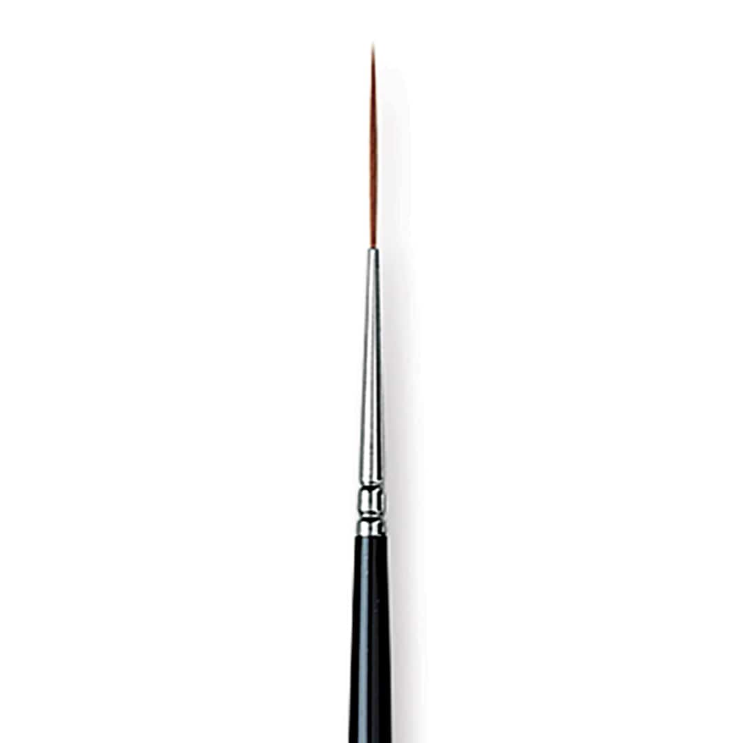 Open in modal - Da Vinci Kolinsky Red Sable Brush - Extra Long Pointed Liner, Long Handle, 10/0 close up