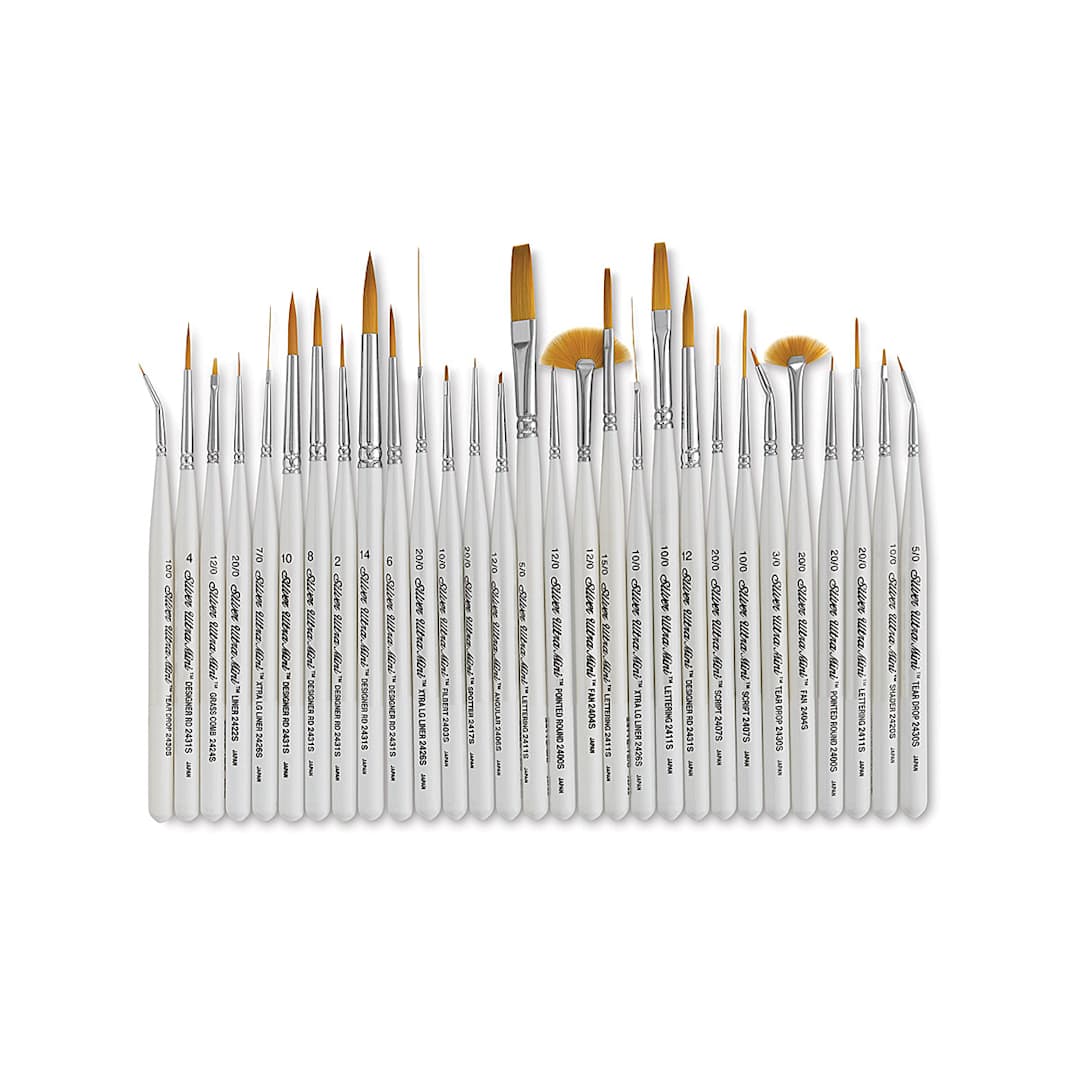Open in modal - Silver Brush Ultra-Mini Brush Set - Set of 29