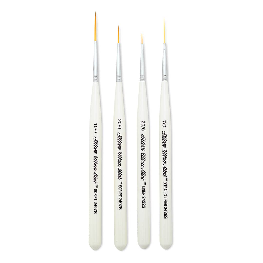 Open in modal - Silver Brush Ultra-Mini Brush Set - Detail Brushes, Set of 4