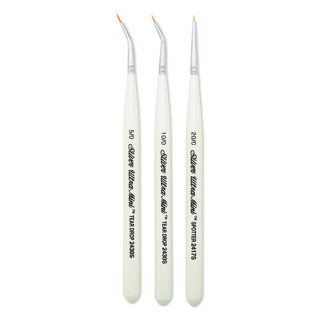 Open in modal - Silver Brush Ultra-Mini Brush Set - Tight Spot Brushes, Set of 3