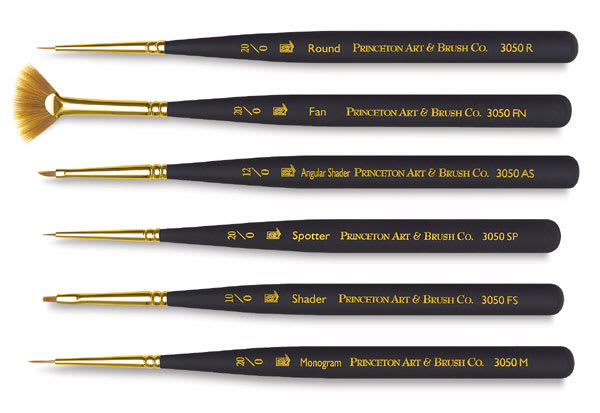 Open in modal - Princeton Mini Detailer Series 300 Synthetic Brushes, 6-Piece Mini Brush Set