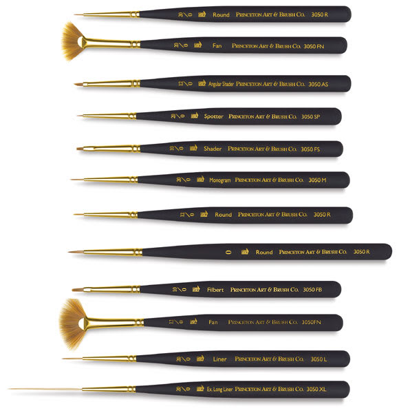 Open in modal - Princeton Mini Detailer Series 300 Synthetic Brushes, 12-Piece Mini Brush Set