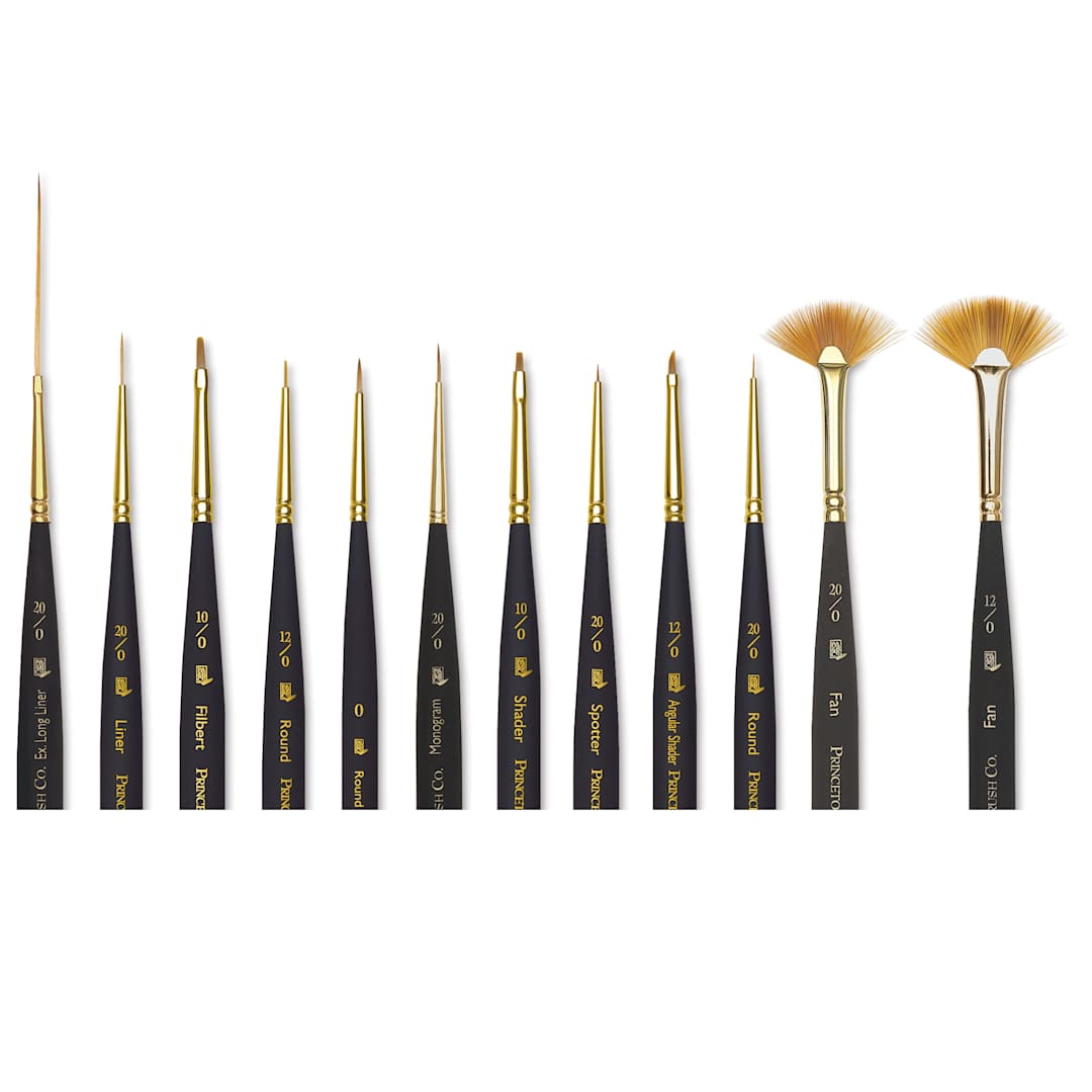 Open in modal - Princeton Mini Brush Set - Mini Handle, Set of 12