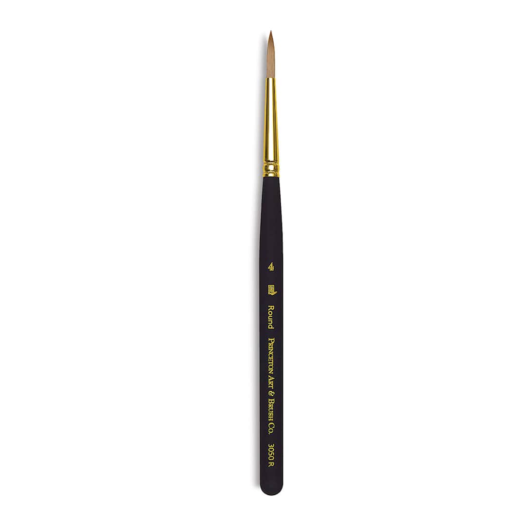 Open in modal - Princeton Mini Brush - Round, Mini Handle, Size 4