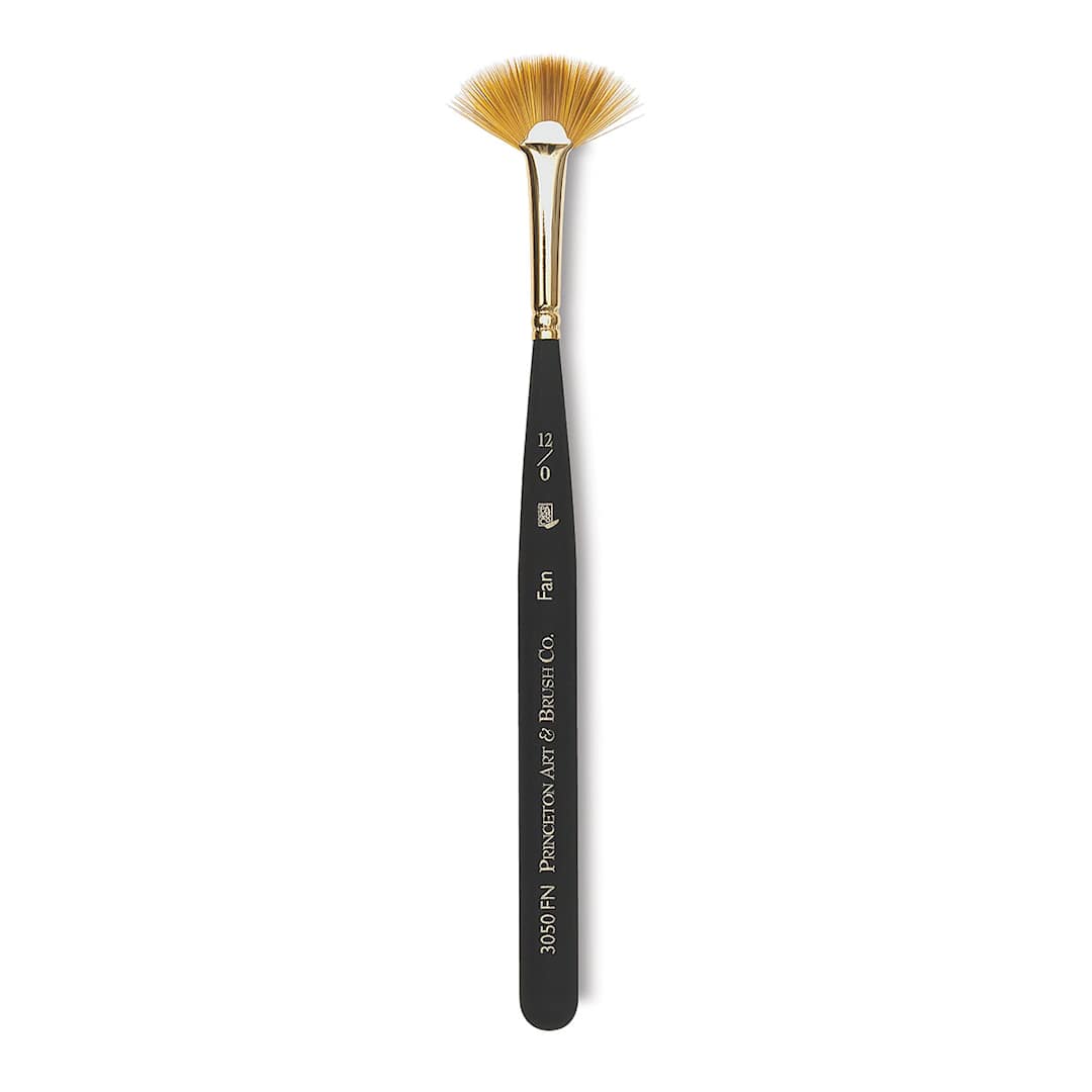 Open in modal - Princeton Mini Brush - Fan, Mini Handle, Size 12/0