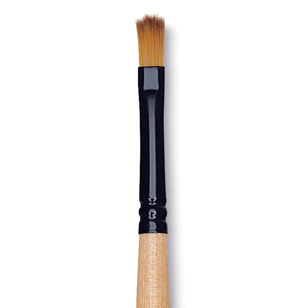 Open in modal - Dynasty Black Gold Brush - Wave Filbert, Short Handle, Size 4 close up