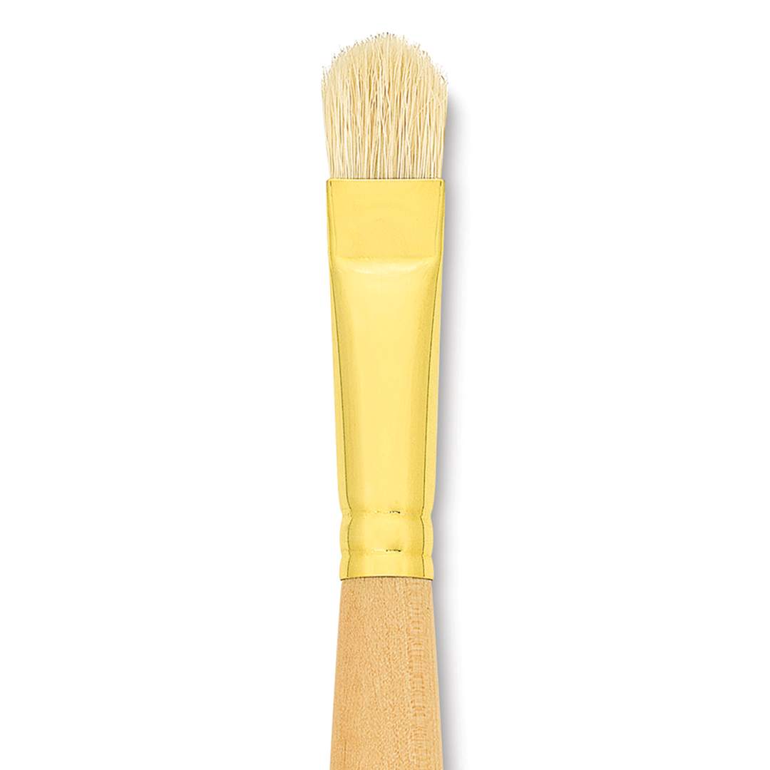 Open in modal - Raphaël D'Artigny Interlocked White Bristle Brush - D-Brush, Long Handle, Size 8