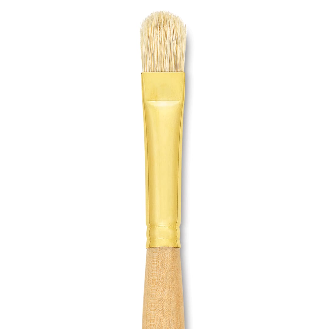 Open in modal - Raphaël D'Artigny Interlocked White Bristle Brush - D-Brush, Long Handle, Size 12