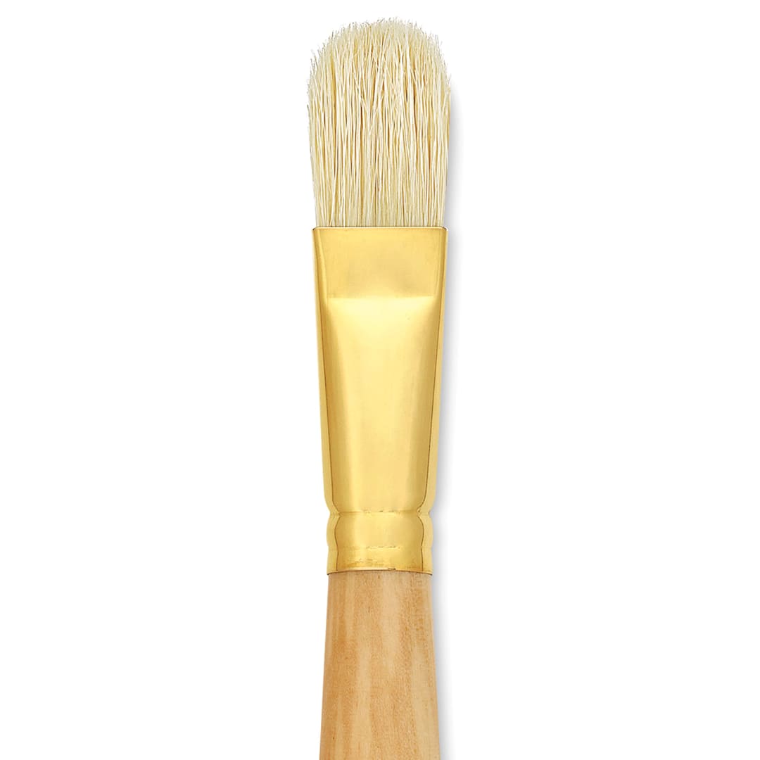 Open in modal - Raphaël D'Artigny Interlocked White Bristle Brush - D-Brush, Long Handle, Size 20