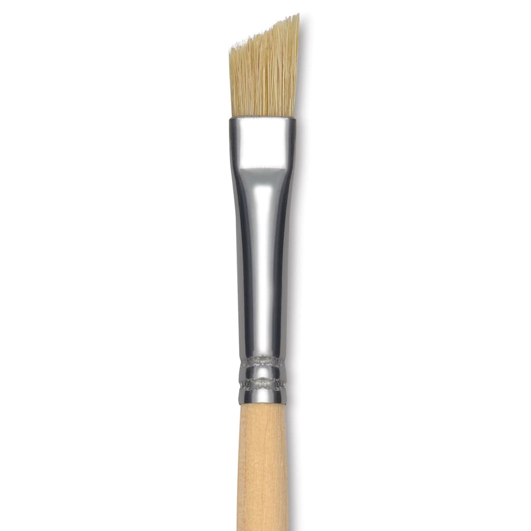 Open in modal - Dynasty Encaustic Brush - Angle, Size 1/4", close-up