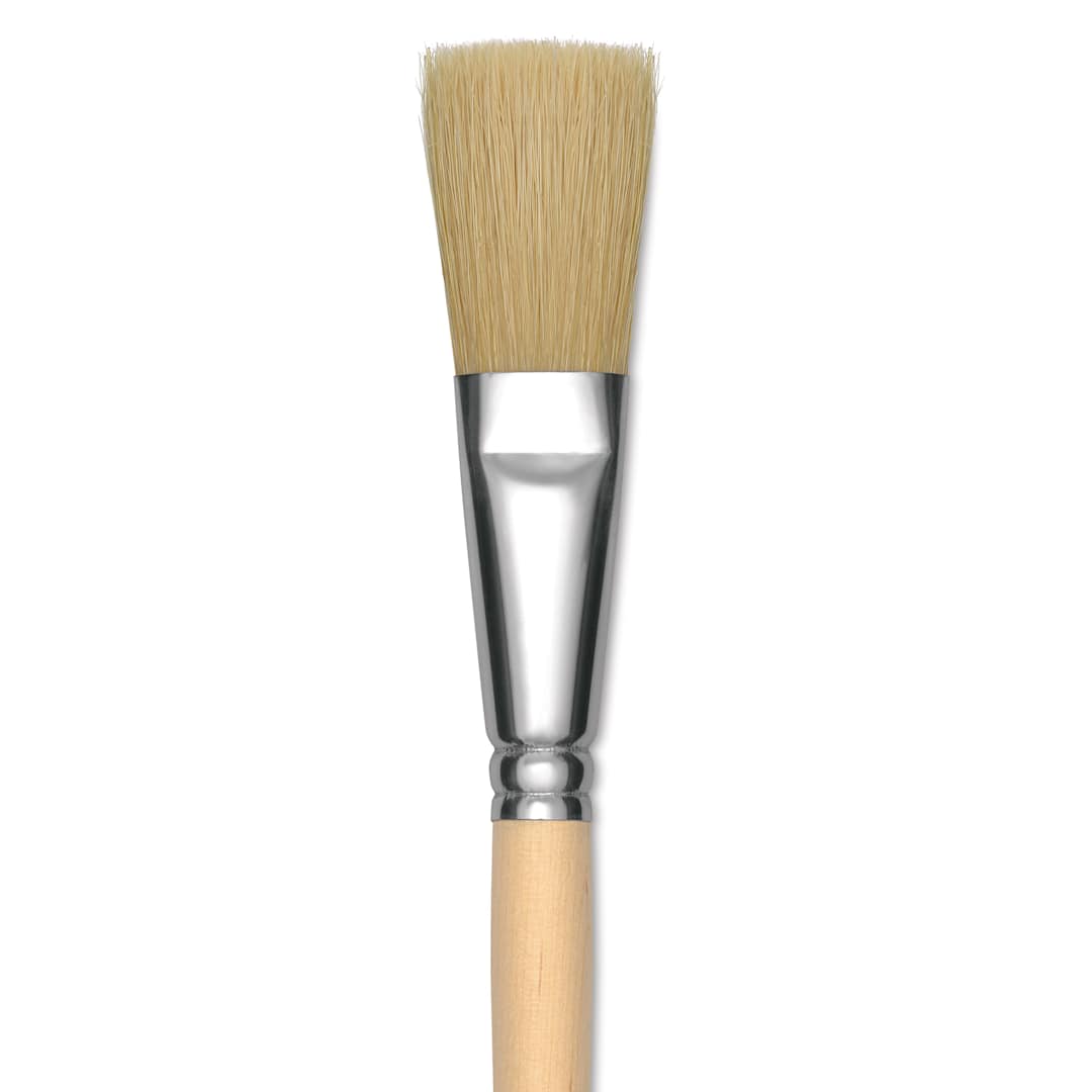 Open in modal - Dynasty Encaustic Brush - Flat, Size 1, close-up