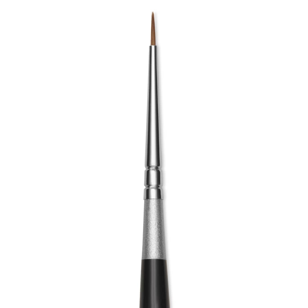 Open in modal - Da Vinci Micro Maestro Kolinsky Brush - Round, Short Handle, Size 5/0, close-up