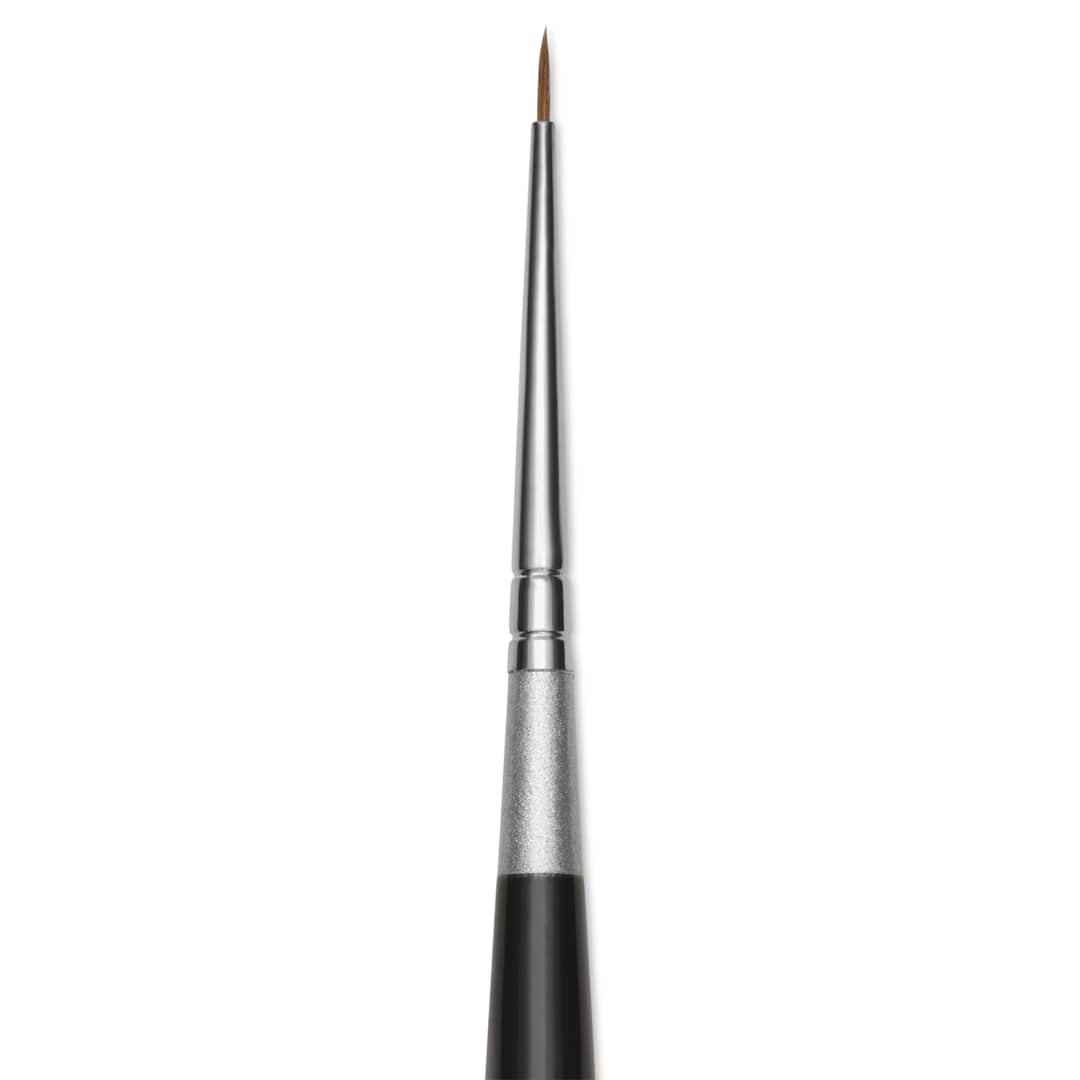 Open in modal - Da Vinci Micro Maestro Kolinsky Brush - Round, Short Handle, Size 10/0, close-up