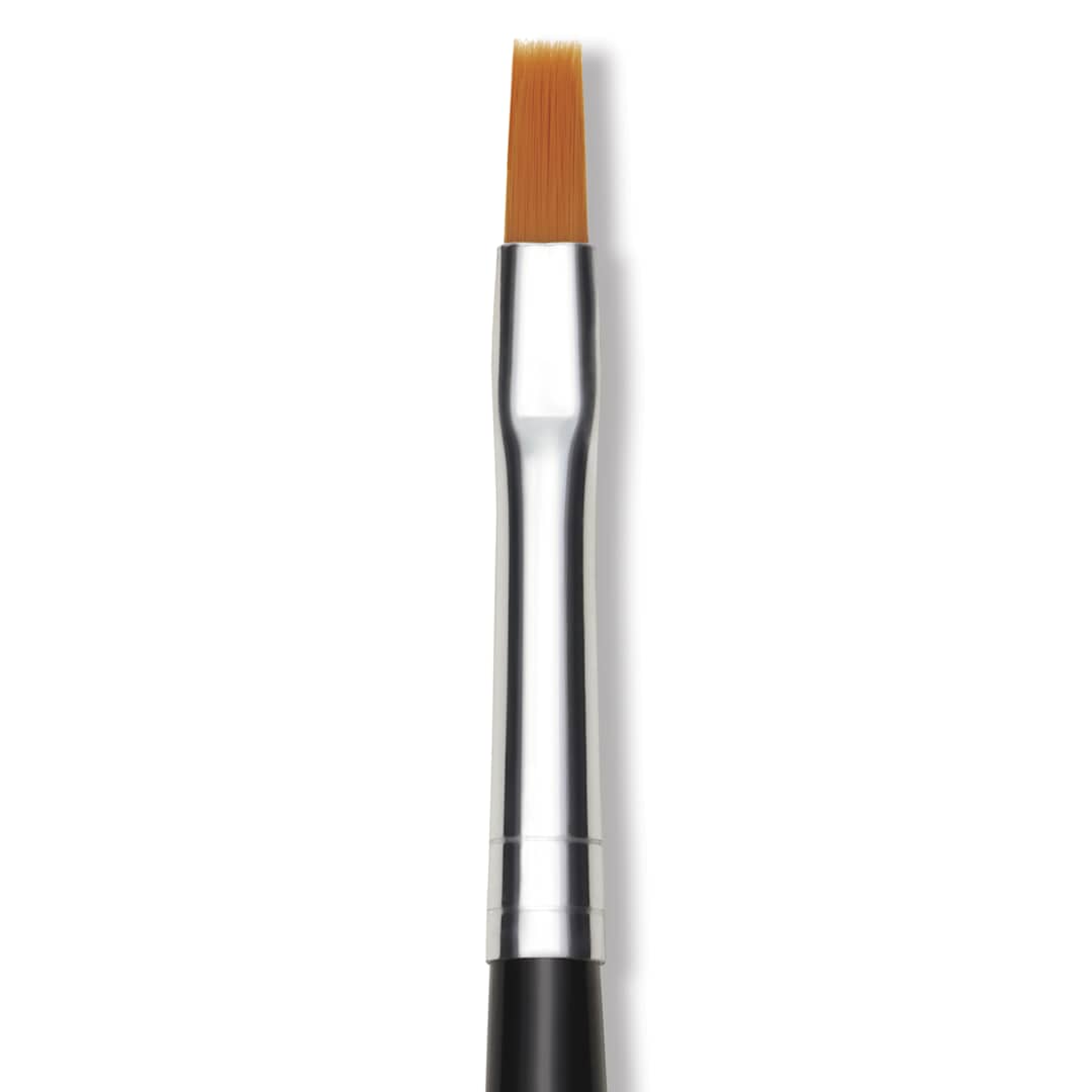 Open in modal - Da Vinci Nova XS Synthetic Brush - Flat, Short Handle, Size 4. close-up