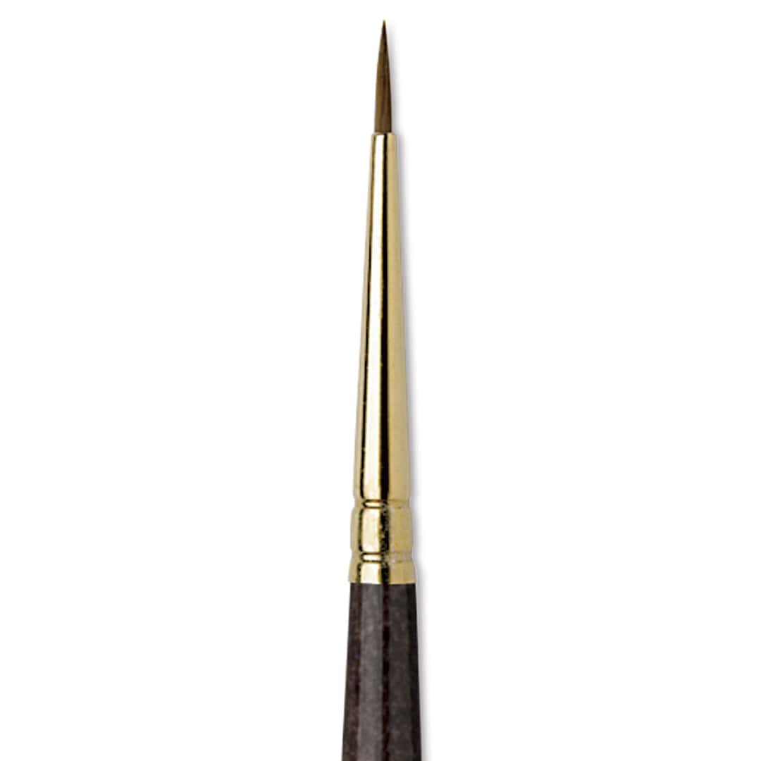 Open in modal - Da Vinci Harbin Kolinsky Brush - Sharp Round, Short Handle, Size 0 close up