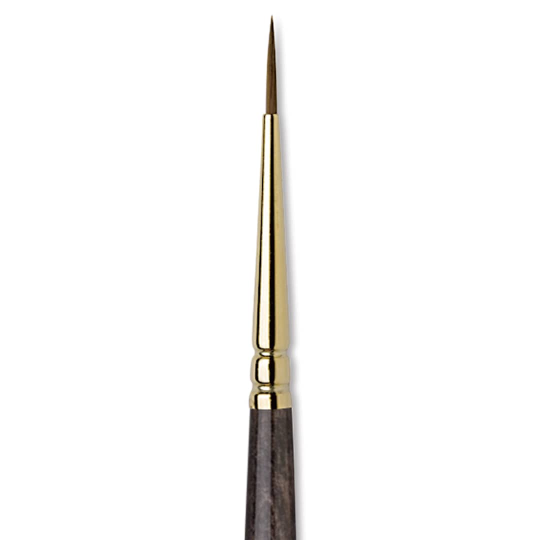 Open in modal - Da Vinci Harbin Kolinsky Brush - Sharp Round, Short Handle, Size 1 close up