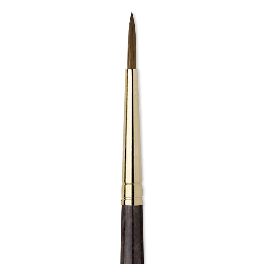 Open in modal - Da Vinci Harbin Kolinsky Brush - Sharp Round, Short Handle, Size 3 close up