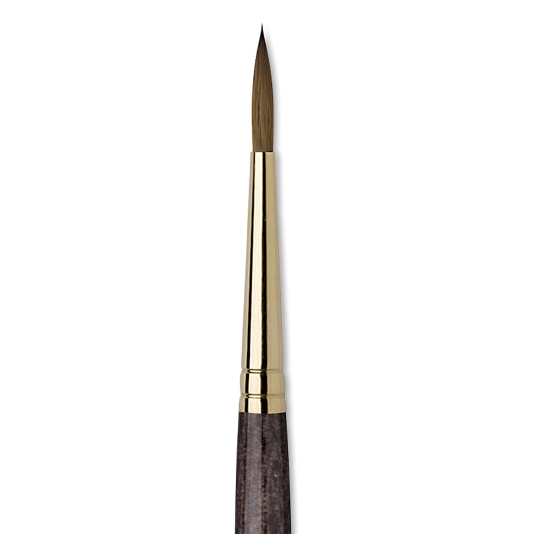 Open in modal - Da Vinci Harbin Kolinsky Brush - Sharp Round, Short Handle, Size 5 close up