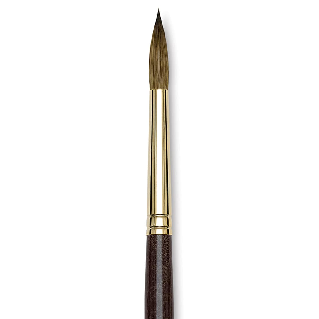 Open in modal - Da Vinci Harbin Kolinsky Brush - Sharp Round, Short Handle, Size 8 close up