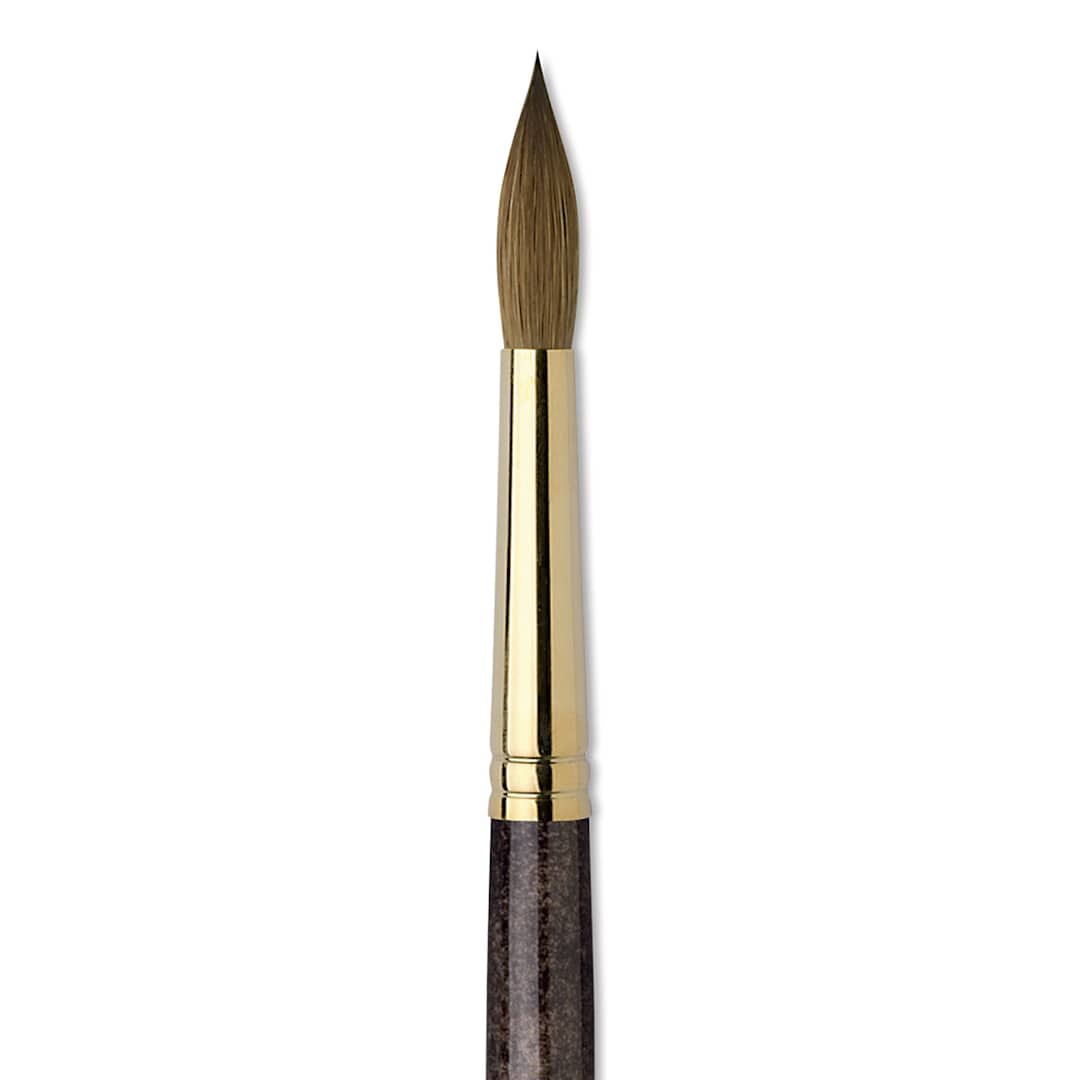 Open in modal - Da Vinci Harbin Kolinsky Brush - Sharp Round, Short Handle, Size 10 close up