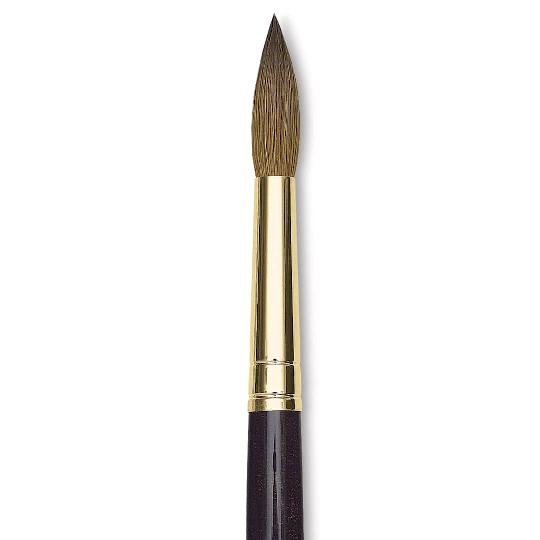 Open in modal - Da Vinci Harbin Kolinsky Brush - Sharp Round, Short Handle, Size 12