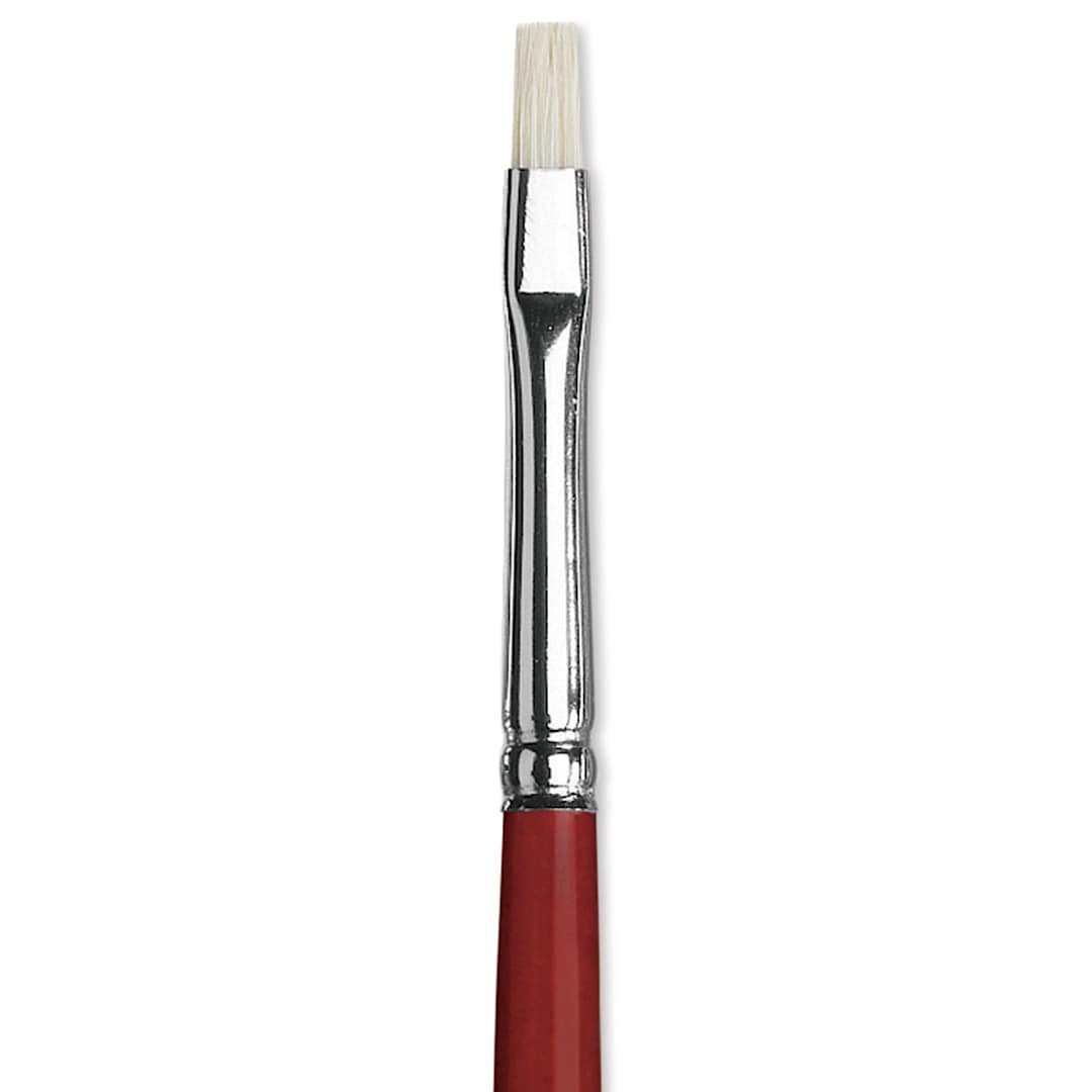 Open in modal - Da Vinci Maestro 2 Hog Bristle Brush - Bright, Long Handle, Size 2 close up