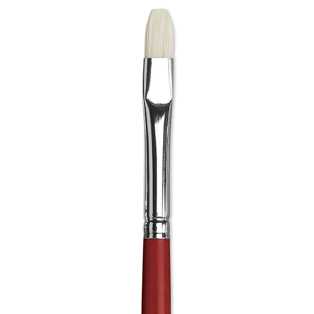 Open in modal - Da Vinci Maestro 2 Hog Bristle Brush - Bright, Long Handle, Size 3 close up