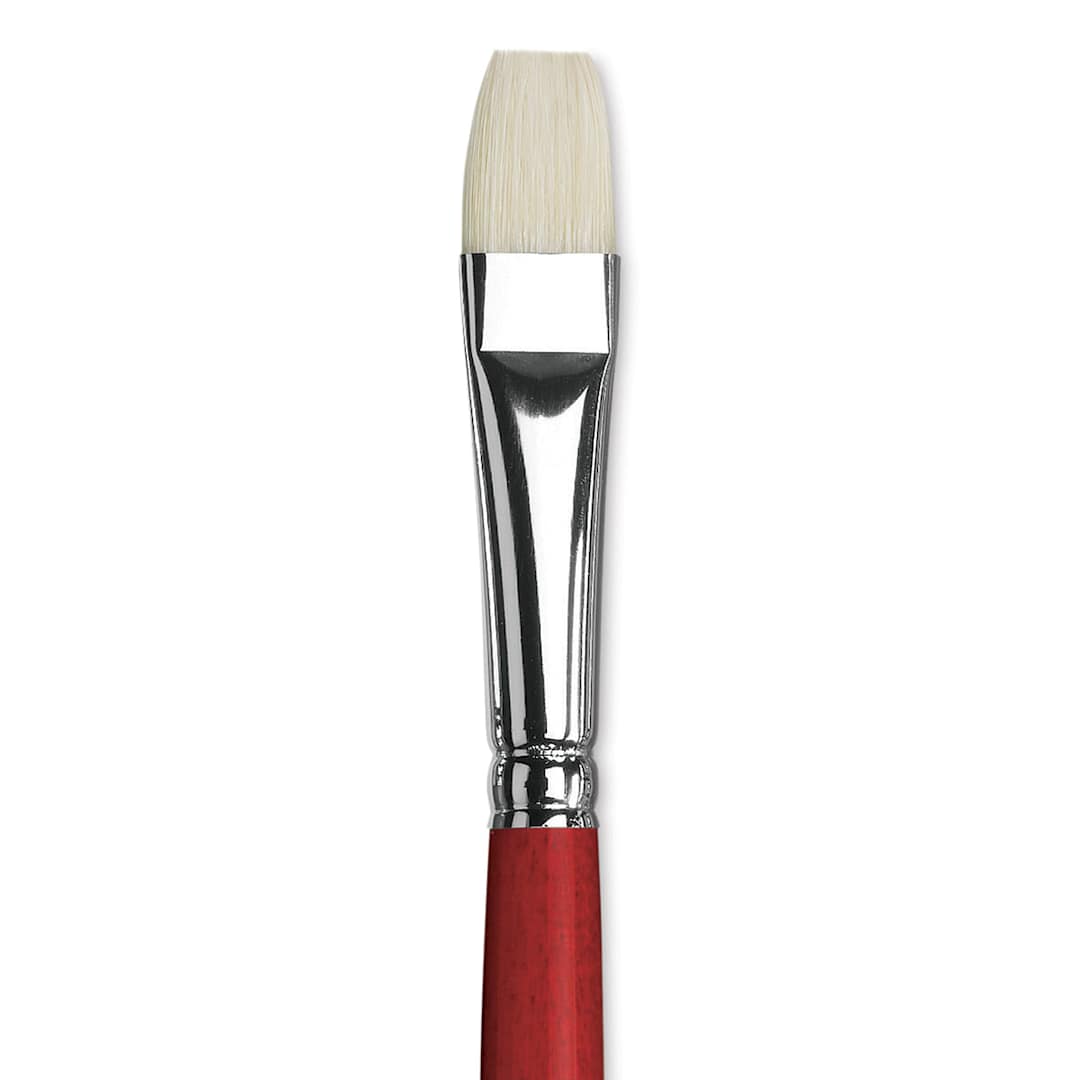 Open in modal - Da Vinci Maestro 2 Hog Bristle Brush - Bright, Long Handle, Size 8 close up