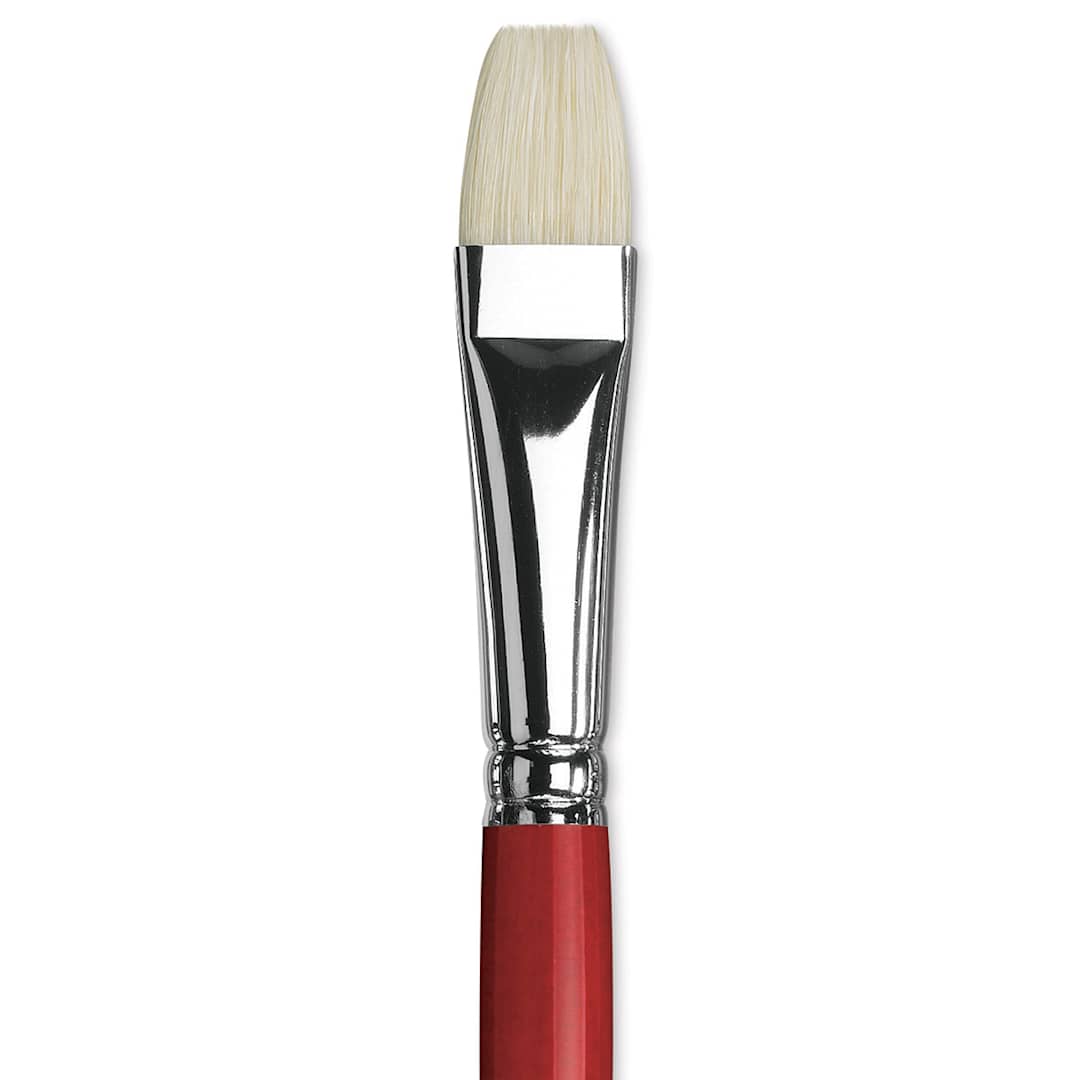 Open in modal - Da Vinci Maestro 2 Hog Bristle Brush - Bright, Long Handle, Size 10 close up