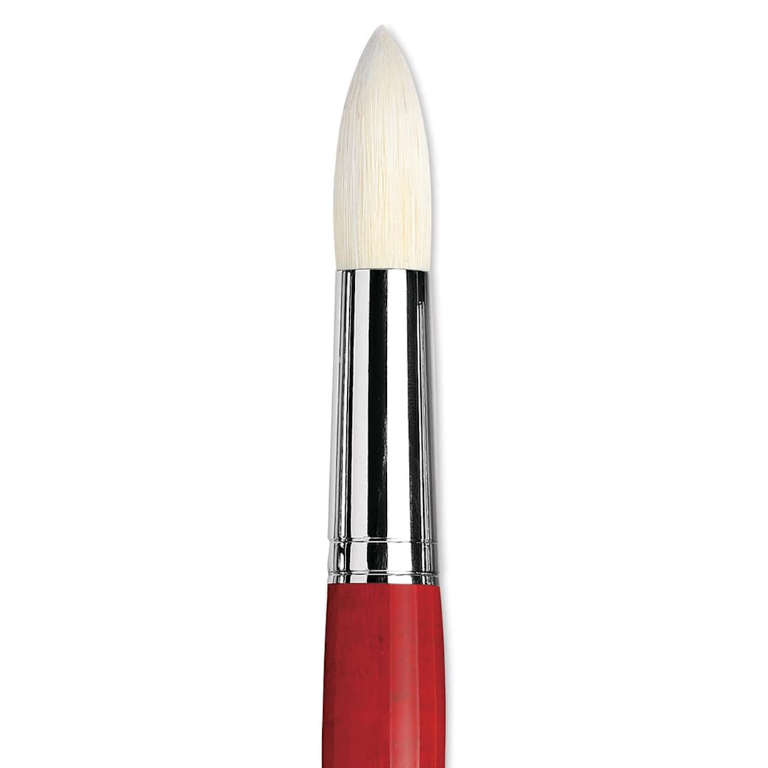 Open in modal - Da Vinci Maestro 2 Hog Bristle Brush - Round, Long Handle, Size 20 close up