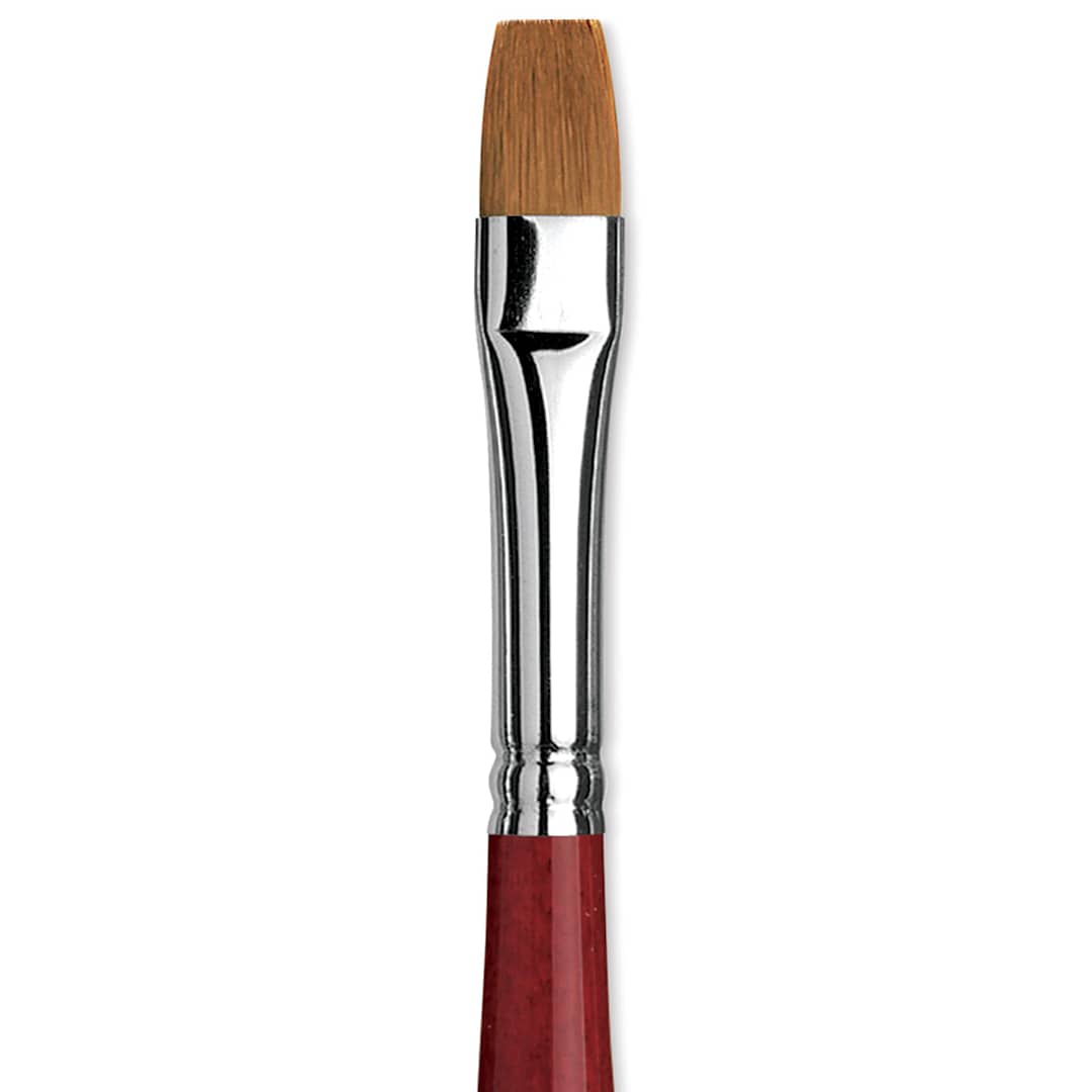 Open in modal - Da Vinci Cosmotop Spin Brush - Flat, Short Handle, Size 10 close up